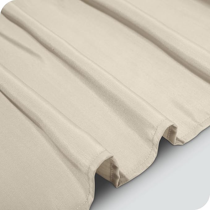 Bare Home Wrap Around Bed Skirt - for King Size Beds with 15 inch Tailored Drop - Easy Fit Elastic Strap - Adjustable and Ruffled Style - Wrinkle, Fade, and Stain Free (King, Sand)