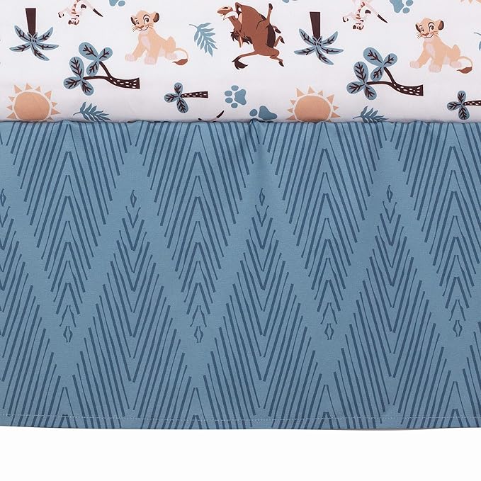 Lambs & Ivy Lion King Adventure 3Piece Baby Crib Bedding Set, Blue