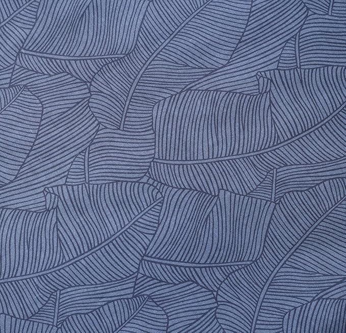 SLEEPBELLA Duvet Cover Full Size, 600 Thread Count Cotton Navy & Grey Printed with Luxurious Blue Leaves Pattern Reversible Botanical Comforter Cover Sets, Bedding Set 3Pcs (Full, Navy-Blue Leaves)