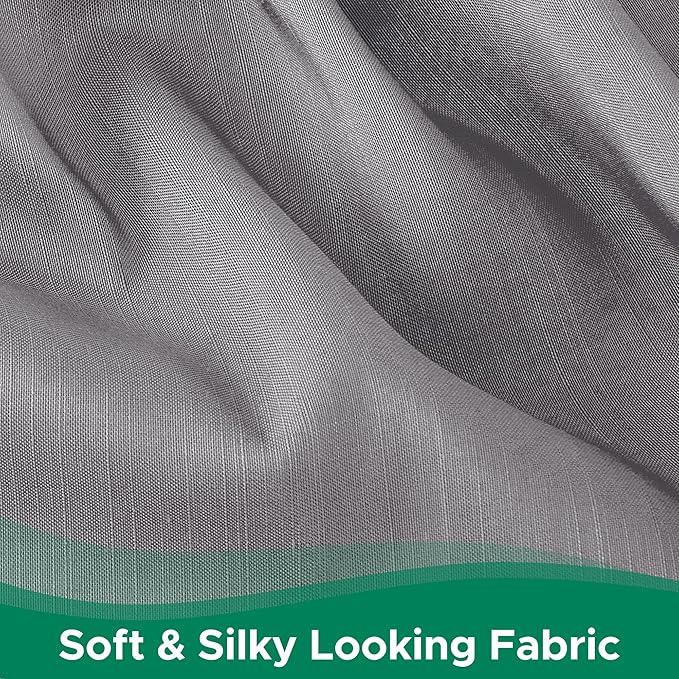 Biscaynebay Wrap Around Bed Skirts for Twin & Twin XL Beds 14" Drop, Silver Grey Adjustable Elastic Dust Ruffles Easy Fit Wrinkle Resistant Silky Luxurious Fabric Machine Washable