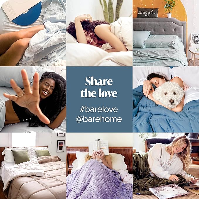 Bare Home Bed-in-A-Bag 5 Piece Comforter & Sheet Set - Twin - Goose Down Alternative - Ultra-Soft 1800 Premium Bed Set (Twin, Sand/Sand)