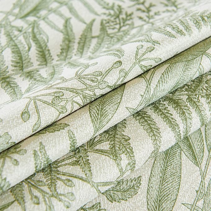 OSVINO Floral Bed Scarf 100% Microfiber Elegant Fade Resistant Bed Runner Bedspread Slipcover Bedding Decor for Wedding Room Bedroom, Green, Queen