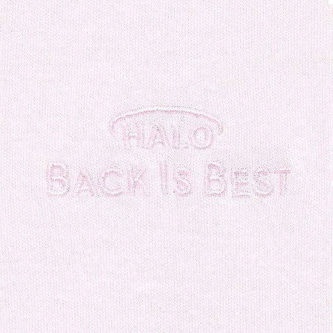 HALO SleepSack, 100% Cotton Wearable Blanket, Swaddle Transition Sleeping Bag, TOG 0.5, Soft Pink, Small, 0-6 Months