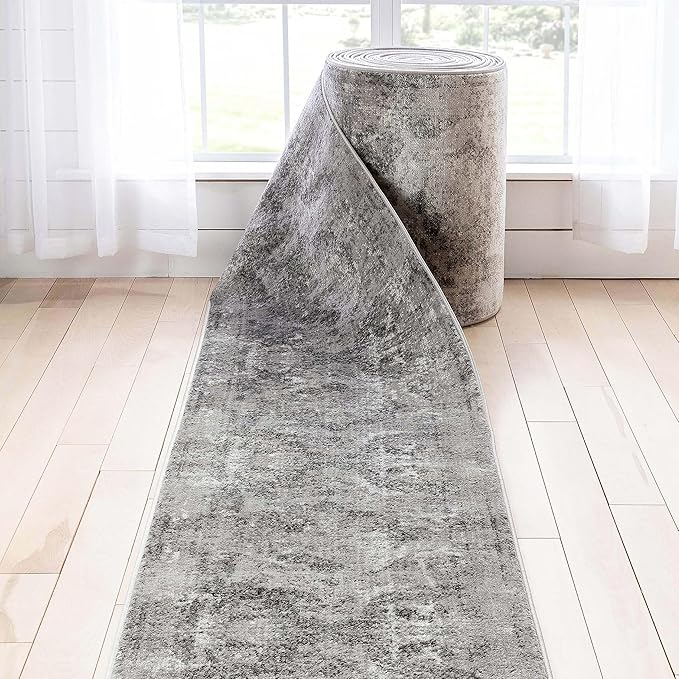 Well Woven Custom Size Runner - Choose Your Length - Patras Grey Vintage Medallion 27 Inches Wide x 15 Feet Long Runner (27 in. x 15 ft.)