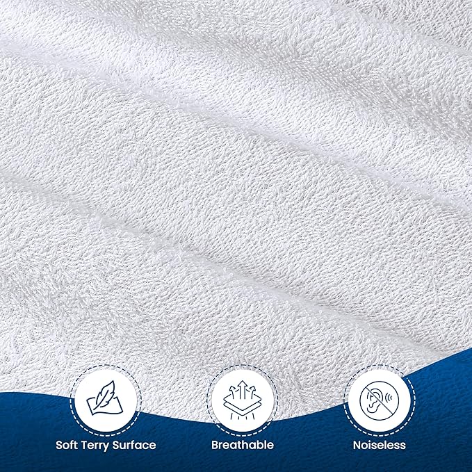 Utopia Bedding Waterproof Mattress Protector Full Size 2 Pack, Premium 200 GSM Terry Mattress Cover, Soft & Breathable Bed Cover, Fitted Sheet Style with Stretchable Deep Pockets 15" (White)