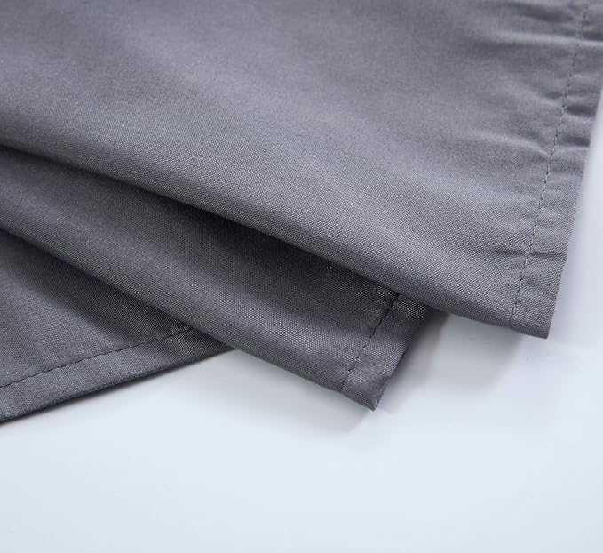 MEILA Wrap Around Bed Skirt Three Fabric Sides Elastic Dust Ruffled 24 Inch Tailored Drop,Easy to Install Fade Resistant-Dark Grey, Queen/King