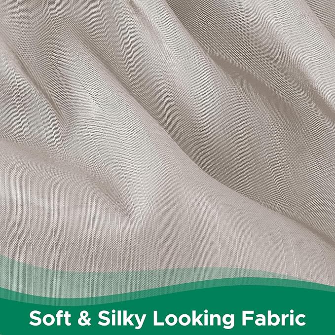 Biscaynebay Wrap Around Bedskirts for King & Cal King Beds with 18" Drop, Camel Grey Adjustable Elastic Dust Ruffles Easy Fit Wrinkle Resistant Silky Luxurious Fabric Machine Washable