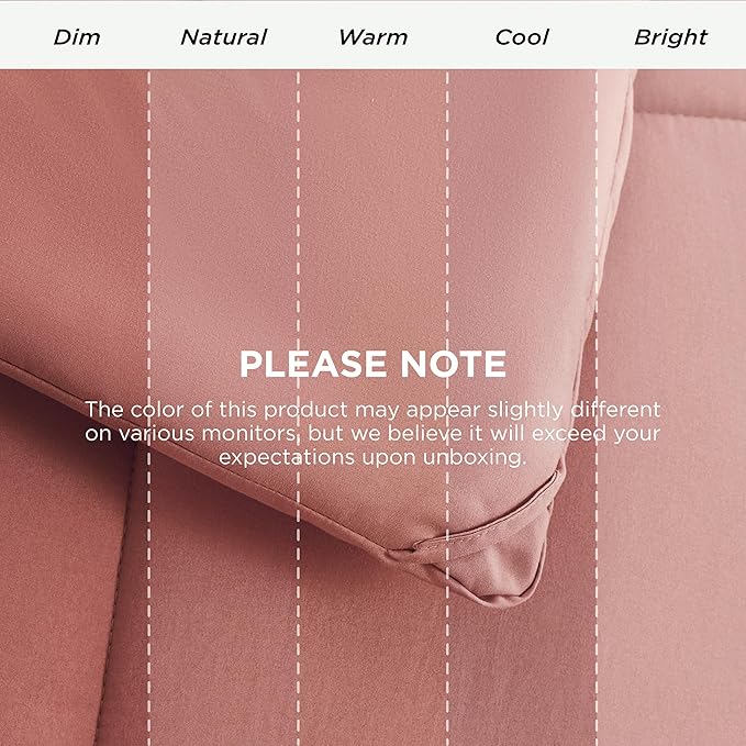 Bedsure Comforter Duvet Insert - Quilted Comforters Full Size, All Season Duvet, GentleSoft Down Alternative Bedding, with 8 Tabs, Gifts for Women/Men, Dusty Pink, Full 86 x 82 Inches