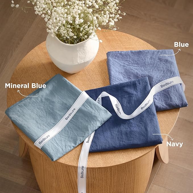 Bedsure Super King Comforter Set, Dusty Blue Soft Prewashed Bedding for All Seasons, 3 Pieces GentleSoft™ Bed Set, 1 Lightweight Comforter (120"x120") and 2 Pillowcases (20"x36")