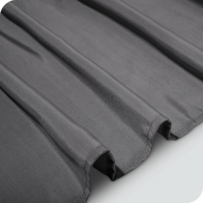 Bare Home Wrap Around Bed Skirt - for Twin XL Size Beds with 15 inch Tailored Drop - Easy Fit Elastic Strap - Adjustable and Ruffled Style - Wrinkle, Fade, and Stain Free (Twin XL, Grey)
