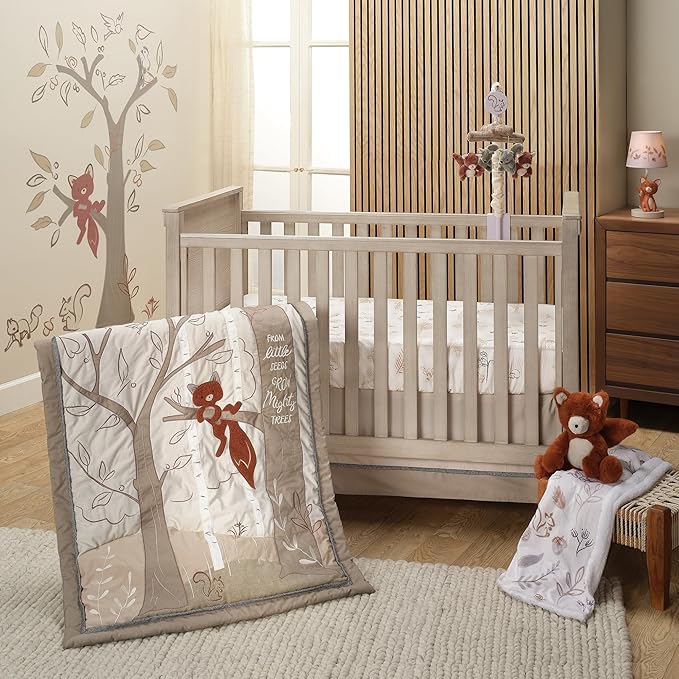 Lambs & Ivy Treetop Fox Woodland Breathable Cotton Fitted Crib/Toddler Sheet