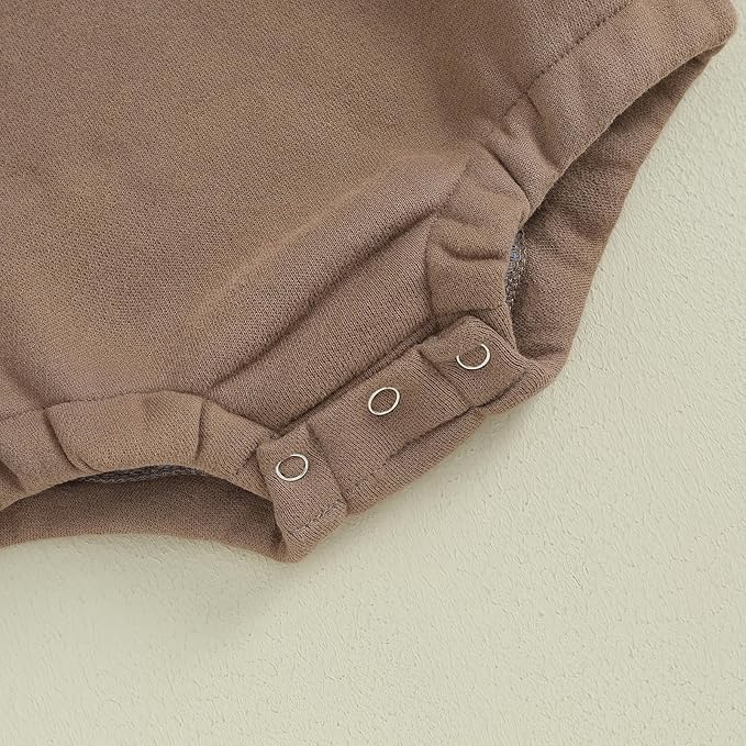VISGOGO Newborn Infant Baby Boy Girls Oversized Romper Little Dude Sweater Onesie Coming Home Outfit Neutral Clothes