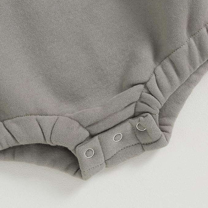 VISGOGO Newborn Infant Baby Boy Girls Oversized Romper Little Dude Sweater Onesie Coming Home Outfit Neutral Clothes