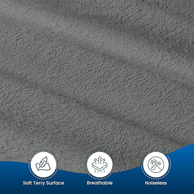 Utopia Bedding Waterproof Mattress Protector Full Size, Premium 200 GSM Terry Mattress Cover, Soft & Breathable Bed Cover, Fitted Sheet Style with Stretchable Deep Pockets 15" (Gray)