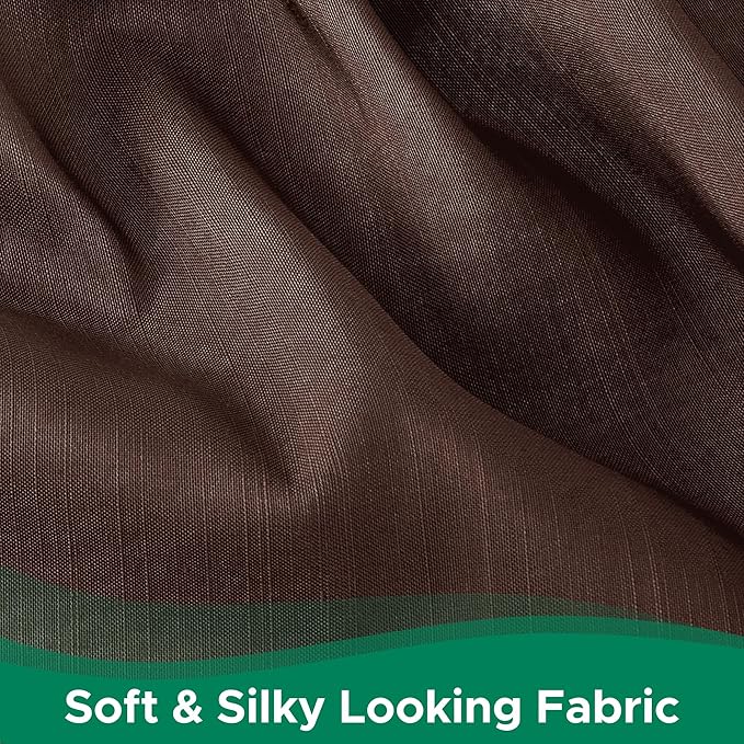 Biscaynebay Wrap Around Bed Skirts for King & Cal King Beds 14" Drop, Brown Adjustable Elastic Dust Ruffles Easy Fit Wrinkle & Fade Resistant Silky Luxurious Fabric Solid Machine Washable