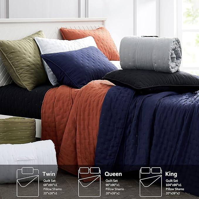 ROARINGWILD Cloud Oversized King Quilt Sets with Pillow Shams, Beige California Cal King Size Lightweight Soft Coverlet Bedspread, Tan Cream Thin Bedding Set, 3 Pieces, 118x106 inches