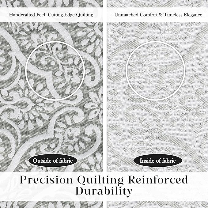Superior 3 Piece Bedspread Set, Home Bed Decor, Decorative Bed Spread, 2 Pillow Shams, Medium Weight Blanket, Floral Matelasse Coverlet, Bedding Essentials, Enzy Collection, Queen, Sage