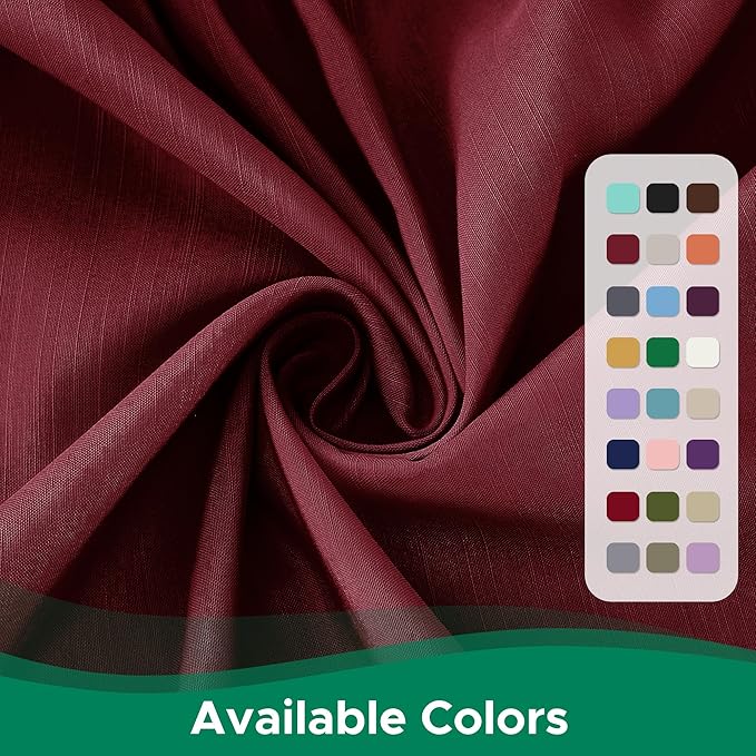 Biscaynebay Wrap Around Bed Skirts for Twin & Twin XL Beds 15" Drop, Burgundy Adjustable Elastic Dust Ruffles Easy Fit Wrinkle & Fade Resistant Silky Luxurious Fabric Machine Washable
