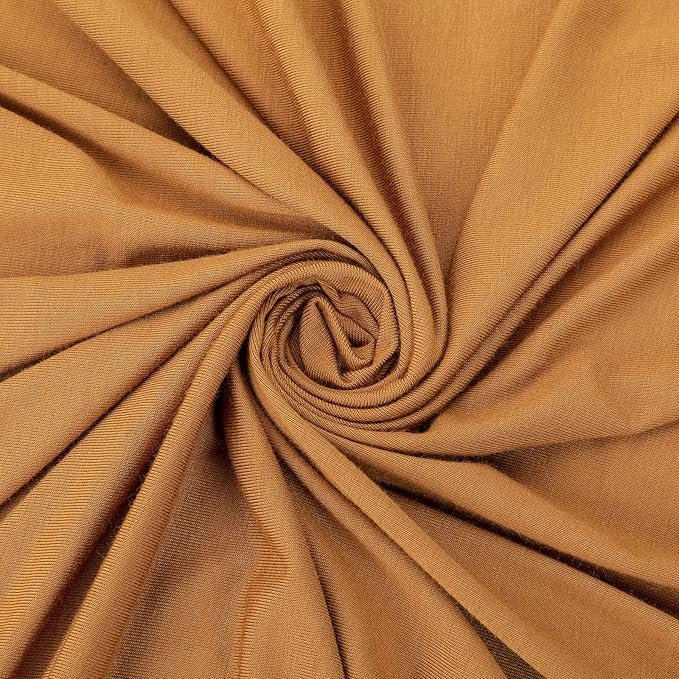 Large Jersey Knitted Swaddle Blanket for Baby, Soft Stretchy Receiving Blanket for Newborns with Hat, Baby Nursery Swaddle 47 x 47 inches(Copper)