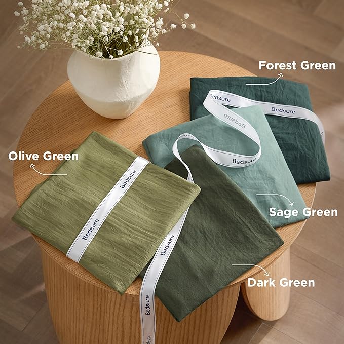 Bedsure California King Comforter Set, Sage Green Soft Prewashed Bedding for All Seasons, 3 Pieces GentleSoft™ Bed Set, 1 Lightweight Comforter (104"x96") and 2 Pillowcases (20"x36")