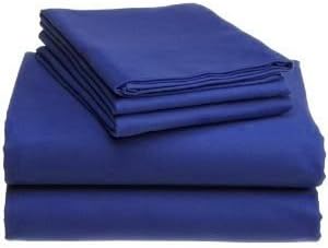 Full XL 100% Microfiber Double Brushed Sheet Set - Extra-Soft, Breathable & Wrinkle-Free - 15" Deep Pockets, 54" x 80" - Ideal for Extra Long Full Beds - 4PC Set (Full XL, Royal Blue)