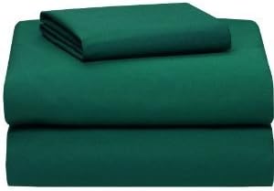 Full XL 100% Microfiber Double Brushed Sheet Set - Extra-Soft, Breathable & Wrinkle-Free - 15" Deep Pockets, 54" x 80" - Ideal for Extra Long Full Beds - 4PC Set (Full XL, Hunter Green)