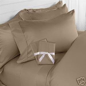 Elegant Comfort 4-Piece 1500 Premier Hotel Quality Ultra Soft Wrinkle, Fade, Stain Resistant Bed Sheet Sets with Deep Pockets, Full, Taupe