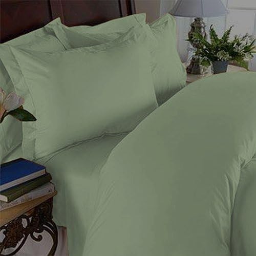 Elegant Comfort 1500 Premier - Wrinkle Resistant - Hotel Quality Ultra Soft Luxurious 4 pcs Bed Sheet Set, Deep Pocket Up to 16" - Many Size and Colors, Queen, Green