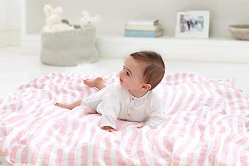 aden + anais Boutique Muslin Swaddle Blanket for Baby Girls and Boys, Newborn Receiving Blanket for Swaddling, 100% Muslin Cotton Swaddle Wrap, 4 Pack, Heart Breaker
