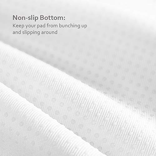 Waterproof Crib Mattress Protector 27" x 38", Washable Pee Pads for Kids, Adults, Non-Slip & Sturdy Mattress Pad for Incontinence, Potty Training Pee Pads, White