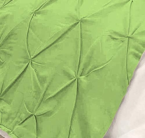 Bed Runner Set - 100% Pure Cotton 800 Thread Count - Luxury 1 Pinch Pleated Bed Runner and 4 Pillow Cover - 5 Piece Pinch Pleated Bed Runner Set Twin, Sage