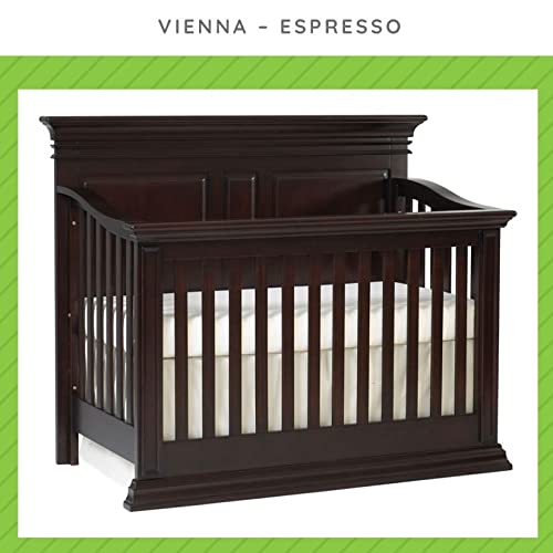 Toddler Bed Safety Guard Rail for Baby Cache Convertible Cribs - Solid Wood Rail for Convertible Crib to Toddler Bed Conversion - Safety Bed Rail for Children (Espresso)