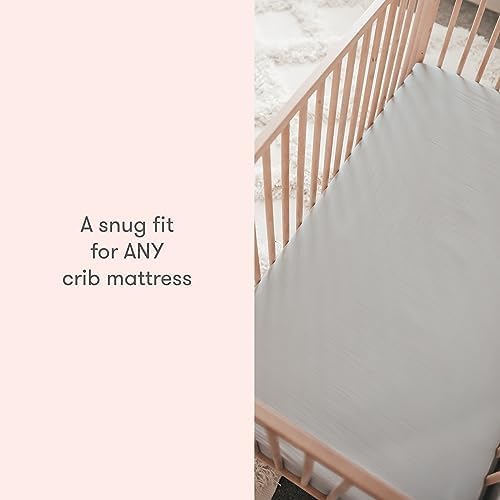 Newton Baby Fitted Crib Sheet (4-Pack) - Ultra Breathable and Soft, Organic Cotton, Fits All Standard Cribs, Plain White