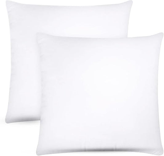 Covers & All Throw Pillow Inserts Only Pack of 2, Durable Soft Square 26 x 26 Inches 65 GSM Non-Woven Fabric with 15D Silicon Fiber Filling, Universal uses for Home Decor Office Indoor Outdoor