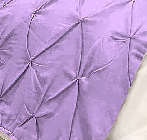 Bed Runner Set - 100% Pure Cotton 800 Thread Count - Luxury 1 Pinch Pleated Bed Runner and 2 Pillow Cover - 3 Piece Pinch Pleated Bed Runner Set Queen, Lavender