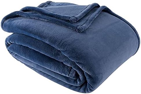 Berkshire Life LuxeLoft Blanket (King, Navy Blue) King (112 in x 92 in)