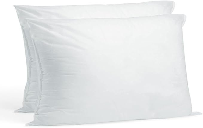 Hometex Throw Pillow Insert 12" x 18" Polyester Filled Standard Cover (2 Pack)