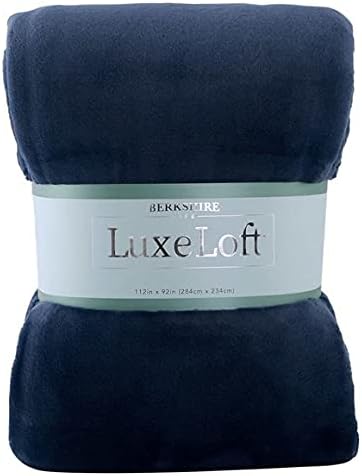 Berkshire Life LuxeLoft Blanket (King, Navy Blue) King (112 in x 92 in)