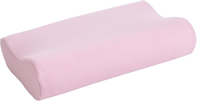 Tiny Twinkle Toddler Pillow with Fitted Pillowcase | Ergonomic Shape with Resilient, Cloud-Like Memory Foam for Comfortable Sleeping | Kids Travel Pillows (Orchid)