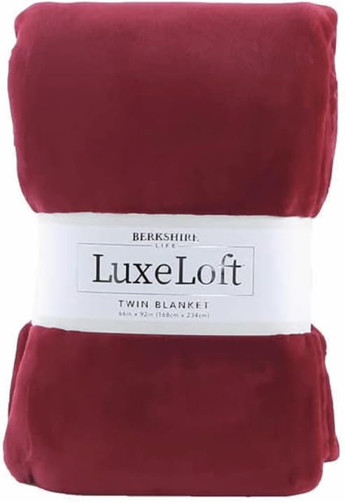 Berkshire Life LuxeLoft Blanket (Maroon Red, Twin (66in. x 92in.))