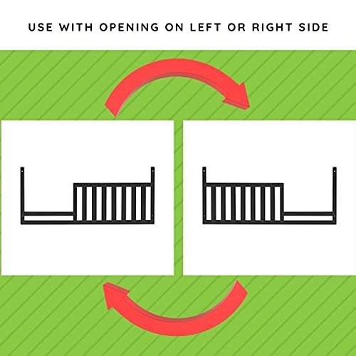 Toddler Bed Safety Guard Rail for Baby Cache Convertible Cribs - Solid Wood Rail for Convertible Crib to Toddler Bed Conversion - Safety Bed Rail for Children (Black)