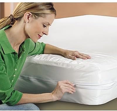 Evolon Mattress Protector | 12" Long Twin Zippered Mattress Encasement | Zippered Mattress Cover