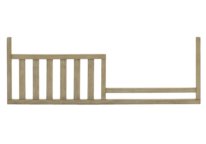 Toddler Bed Safety Guard Rail for Baby Cache Convertible Cribs - Solid Wood Rail for Convertible Crib to Toddler Bed Conversion - Safety Bed Rail for Children (Driftwood)