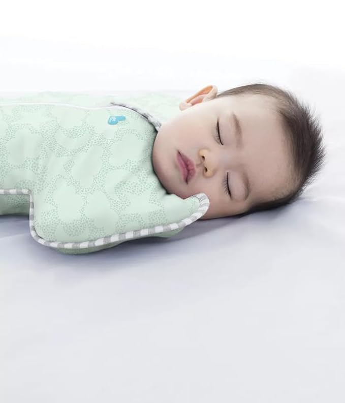 Love to Dream Organic Cotton Swaddle, Baby Sleep Sack, Swaddle Up Self-Soothing Swaddles for Newborns, Get Longer Sleep, Snug Fit Helps Calm Startle Reflex, 1.0 TOG Sleep Sack, Mint Celestial Dot