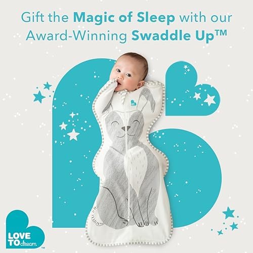 Love to Dream Swaddle UP, Baby Sleep Sack, Self-Soothing Swaddles for Newborns, Improves Sleep, Snug Fit Helps Calm Startle Reflex, New Born Essentials for Baby, 1.0 TOG, 13-19 lbs, Rainbow Dream