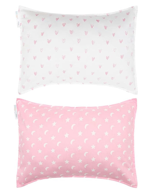 ALVABABY Toddler Pillowcases Fits 14x20in,13x18in Kids Cotton Baby 2 Packs Envelope Kids Pillow Cover for Boy Girl Sleeping Travel 2L-FTP18A