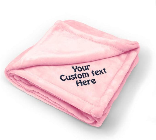 Nursery Bedding Baby Blankets for Boys & Girls Custom Personalized Text Name
