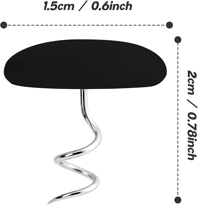 Upholstery Tacks - Bed Skirt pins - Twist pins for Furniture, Sofa, Armchair Caddies, Armrest Covers, Bed Skirts, Slipcovers, Headliners (24, Black)