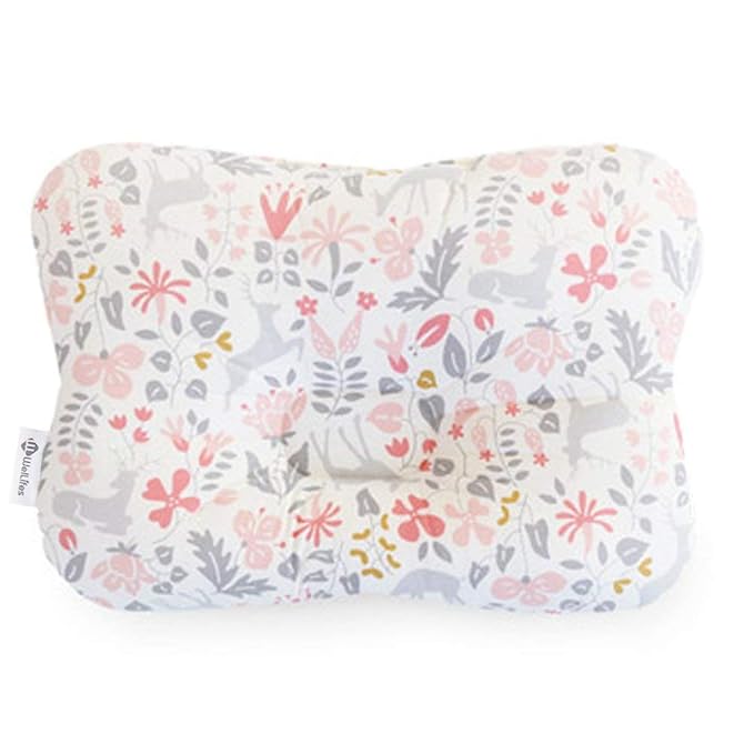 Soft Hypoallergenic Baby Head & Neck Support Organic Cotton Cover Machine Washable (Bambi Pink)