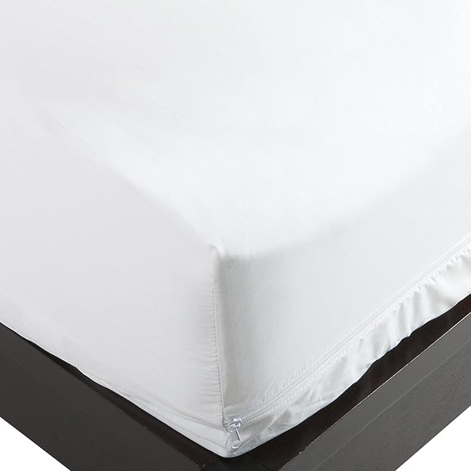National Allergy Superior 100% Cotton Twin XL Mattress Protector Zippered - 39" x 80" x 9" - Hypoallergenic Bed Encasement - Breathable Dust Proof Cover - Oeko-TEX Standard 100 Certified